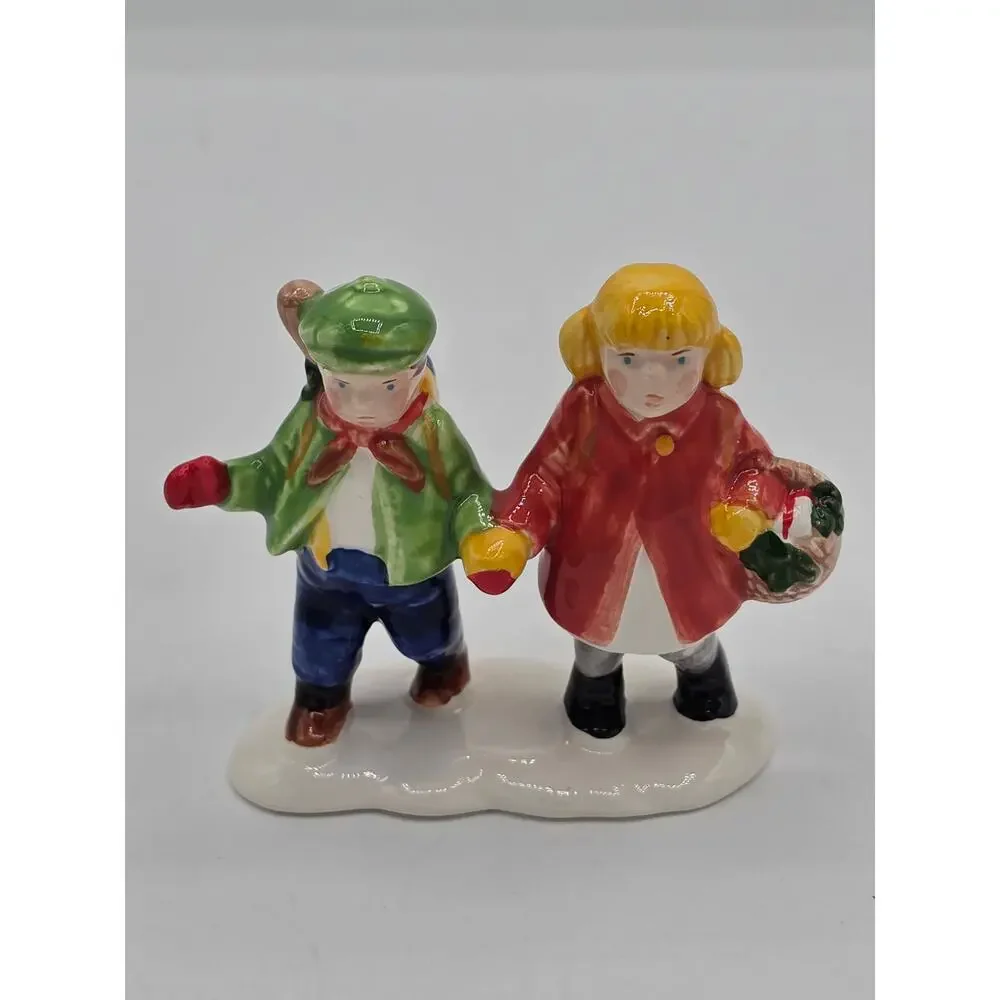 Dept 56 Snow Village Through the Woods #5172-1 Vintage Ceramic 2pc Figurine Set